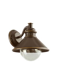 Licht-Erlebnisse - Außenwandleuchte, bronze, klassisches Design, Glasabdeckung, wetterfest, Terrasse, Gartenbeleuchtung - Braun