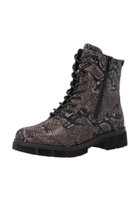remonte® - Schnürstiefeletten, Kunstleder, für Damen - SCHWARZ-BRAUN / 03