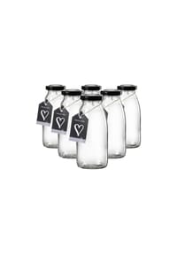 Ritzenhoff & Breker Milchflaschen Mara 250 ml 6er Set transparent - MARA - transparent