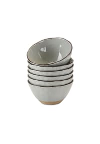 LOBERON Schüssel 6er Set Biarré grau - Geschirr Sets - grau
