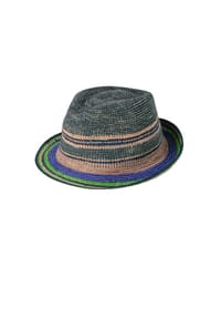 CAPO - Strohhut, Trilby, bunt - bottle green