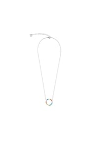 CŒUR DE LION - Halskette Sparkling Circle - Multicolor Silber