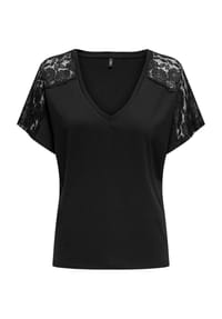 ONLY® T-Shirt, V-Ausschnitt, Spitze, für Damen Bild 1
