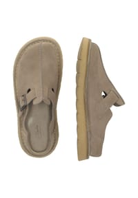 CLARKS® - Pantolette Solsbury mit superweichem Fußbett - 1232 Grey Suede