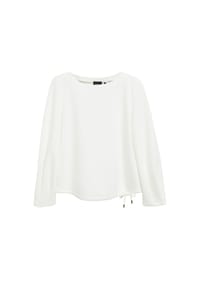 s.Oliver BLACK LABEL - Sweatshirt, U-Boot-Ausschnitt, für Damen - 0200 WHITE