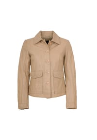 JILANI - Damen Lederjacke Lammnappa beige - beige