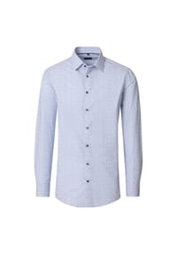 Venti - Herren Businesshemd Print Modern Fit - Blau