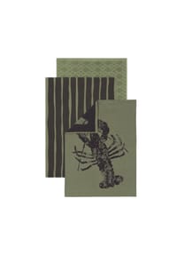 VOSSEN® - Geschirrtücher Lobster Luxe 3er Set matcha green - 0003 - grün