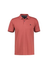 LERROS - Herren Poloshirt, unifarben - EARTH RED