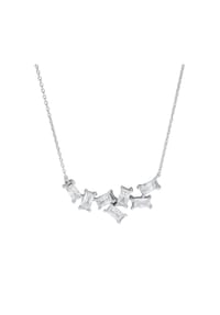 zeeme SILVER - Collier 925/- Sterling Silber 7 Zirkonia - weiß
