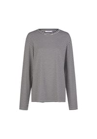 MYJAMA - Longsleeve Huggo Klassisch, weiche Qualität, elastisch, figurumschmeichelnd - Weiss/schwarz