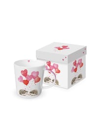 ppd - Henkelbecher Hedgehogs in Love, in Geschenkbox, 400 ml - Mehrfarbig