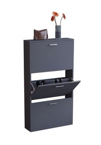 VCM. - Holz Regal Kipper Schuhregal Schuhschrank Schuhkipper 3 Sulos M - Anthrazit