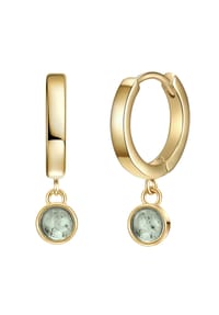 GLANZSTÜCKE MÜNCHEN - Damen Ohrringe aus 925/- Sterling Silber in Gelbgold mit Labradorit - gelbgold