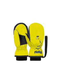 reusch - Fäustling Kids Mitten mit praktischer Handgelenkschlaufe - 2305  safety yell / dress blue