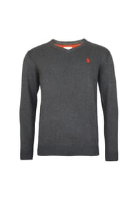 U.S. POLO ASSN. - Pullover V-Neck Feinstrick - schwarz