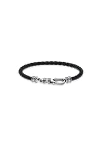 Thomas Sabo Rebel at heart - Lederarmband Karabiner - schwarz