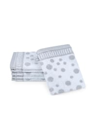 ROSS® 6 X Waschhandschuh im Set Punkte allover - Punkte allover - Altrosa
