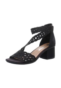 rieker - Sandaletten, Leder, für Damen - SCHWARZ/SCHW