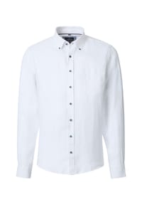 CASAMODA - Herren Leinenhemd uni Casual Fit - Beige