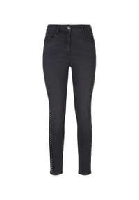 MADELEINE - Skinny Fit-Jeans mit Strassstein-Verzierung - black