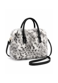 collezione alessandro® - Handtasche Ewok aus kuschelweichem Material - schwarz