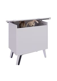 VCM. - Holztruhe | Maße ca. H. 65 x B. 68 x T. 39 cm | Kiste für alle Wohnräume | Aufbewahrungsbox | Kiste - Bosula L - Weiß