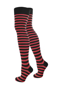 normani® - Overknees schmale Ringel - Bunt