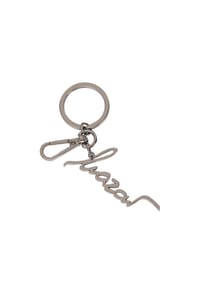 Kazar - Silberner Schlüsselanhänger mit Ring und Karabinerhaken - Silber