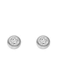 Adelia's - Adelia's Damen Solitär Ohrstecker Ohrringe 585 Weißgold ( 14K ) mit 2 Brillanten ( 0,1 ct ) - silber