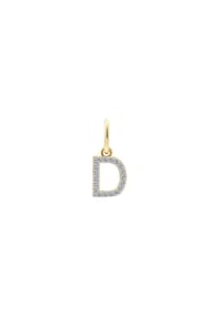 XENOX - Damen Anhänger Buchstabe D, 925er Silber - GELBGOLD