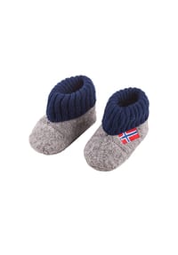 maximo® - Lauflernschuhe "Flagge" Anti-Rutsch-Sohle - graumeliert/navy