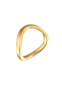 elli. - Ring Elli Ring Bandring Stapelring Welle Farbe Gold Für Damen - Gold