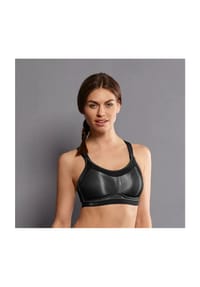 Anita - Sport-BH, Unterbrustband, glänzend, für Damen - 001 SCHWARZ