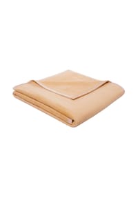 Biederlack® - Wohndecke - Plaid Cotton Sense, Baumwolle, Samtband-Einfassung - Beige
