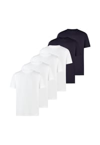 LERROS - T-Shirt 6er Pack Basic - Dunkelblau / schwarz