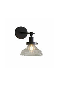 LOBERON - Wandlampe Manel schwarz/klar - schwarz/klar