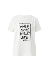 comma, - T-Shirt, Rundhals, für Damen - 01D5 WHITE