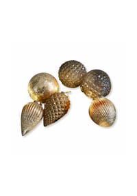 LOBERON Weihnachtsschmuck 6er Set Layounne antiksilber/grau - Weihnachtsschmuck 6er Set - antiksilber/grau