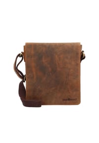 GREEN BURRY Vintage - Vintage Umhängetasche Leder 23 cm - braun