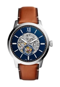 FOSSIL - Herren Automatikuhr "Townsman ME3154" - silber/braun