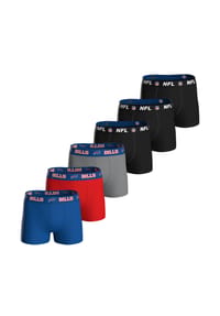 NFL - Herren Boxershorts, 6er Pack - NFL Teams, Boxers, Football, Logo, Baumwollmischung - Buffalo Bills/Schwarz
