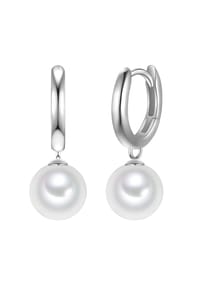 Rafaela Donata - Creolen Sterling Silber Muschelkernperle weiß - silber