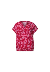 Street One - Shirtbluse, Split-Neck, für Damen - 37504 SALSA RED