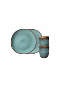 like. by Villeroy & Boch Frühstücks-Set Lave 4er Set - LAVE GLACÉ - beige
