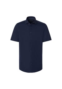 VENTI - Herren Businesshemd uni Modern Fit - Dunkelblau