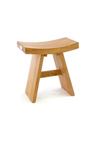 VCM. Hocker | behandeltem Teakholz Sitzhocker Holzhocker | Maße B. 45cm x H. 47cm x T. 29cm - VCM Nosala - Braun