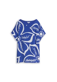 TOM TAILOR plus - Shirt, Seitenschlitze, für Damen - 14531 SHINY ROYAL