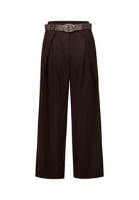 zero - Anzughose mit weitem Bein - Chocolate Plum