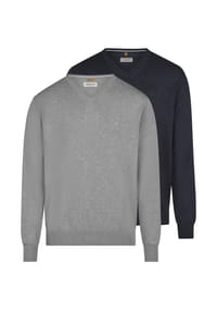 redmond - Pullover 2er Pack Basic - Schwarz